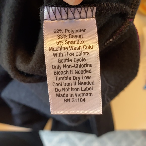 Zelos Black Cowl Neck Sweater with Purple Side Slits (Size L) - Picture 8 of 8